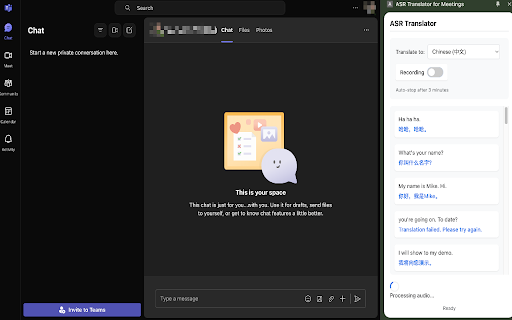 Meeting Translator - English to Multilingual :: Translate meetings from English to other languages in real-time for Google Meet and Microsoft Teams.