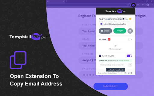 Temp Mail Ninja - Disposable Temporary Email :: Generate disposable temporary email addresses with autofill capabilities and real-time inbox management for Chrome