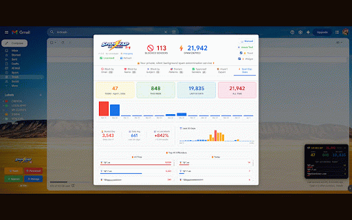 SpamZap :: ๐ฅPermanently delete Gmail spam via API. Block by email, name, subject & domain patterns. 100% local, zero servers.๐
