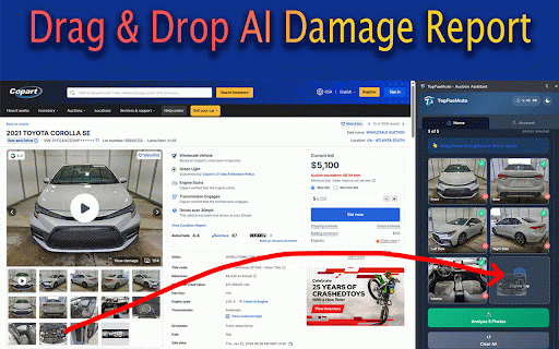 TopFuelAuto - Auction Assistant :: AI assistant for Copart & IAAI auctions. Analyze damage, decode VINs, check sold history, get max bid advice.