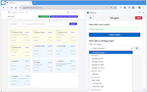 Kalinotes :: With Kalinotes create notes connected to your web site