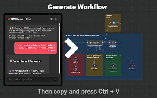 N8N Master - Workflow Assistant :: AI assistant for n8n workflow automation. Works with self-hosted instances, AI APIs (OpenAI, Anthropic) and templates