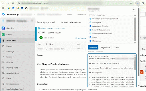 DevOps to Markdown :: Convert an Azure DevOps work item into clean Markdown for your clipboard.