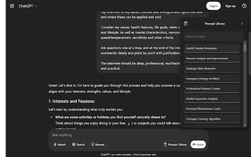 PromptBar - ChatGPT Prompt Library :: Unlock thousands of high-quality prompts with a single click
