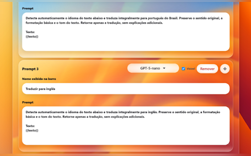 Ferramentas do ChatGPT :: Selecione texto em páginas web e use a OpenAI API para perguntar, traduzir ou revisar em um popup local.