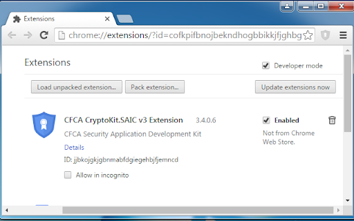 CFCA CryptoKit.SAIC v3 Extension :: CFCA Security Application Development Kit