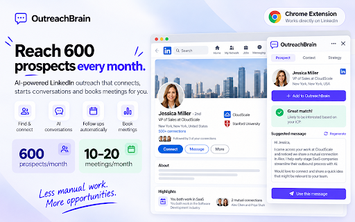 OutreachBrain – AI LinkedIn Outreach :: Add LinkedIn prospects, automate connection requests, conversations and follow-ups, and manage outreach from one AI workspace.