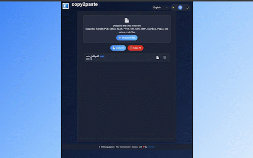 copy2paste :: Extract and copy text from various file formats including PDF, DOCX, XLSX, PPTX, and more