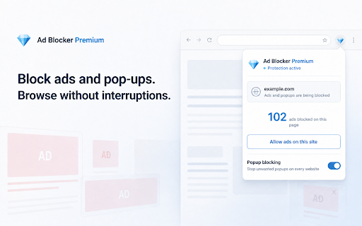 Ad Blocker Premium | no ads no popups ad blocker :: Stops pop-ups and pop-unders before they open, then lets you decide what happens. Blocks ads as pages load. Free, no account.