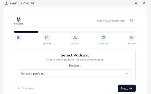 GeniusPod AI :: Transform Your Content Into Professional Podcasts. Create engaging podcasts in minutes with our AI technology. Perfect for…