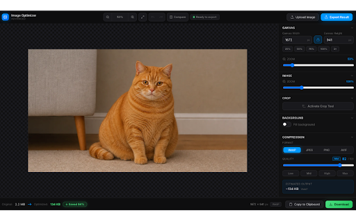 Image Optimizer: Resize, Crop & Compress :: Resize, crop, and compress any image. Works with all popular formats including HEIC. 100% private, 100% local, zero uploads.