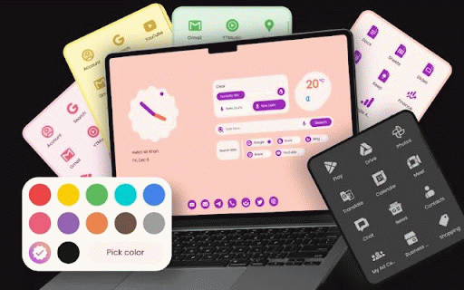 MYNT: Material You New Tab :: A Simple New Tab (browser's home page) inspired by Google's 'Material You' design.