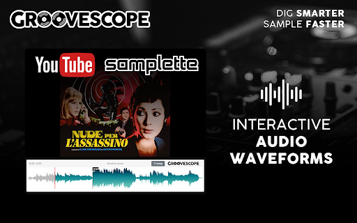 GrooveScope :: GrooveScope displays an audio waveform visualization below supported videos.