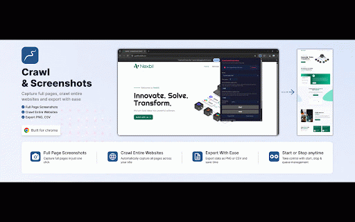 Crawl and Screenshot :: Crawls all pages of the current website and takes full-page screenshots