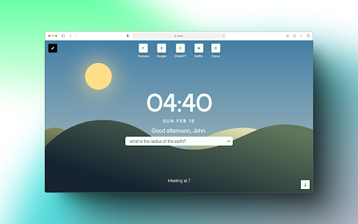 Aivatab :: Aivatab provides a visually stunning and fluid new tab experience with a to-do list, notes, and a customizable search bar.