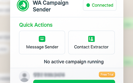 WA Campaign Sender :: WhatsApp Campaign Sender Extension for bulk messaging and campaign management
