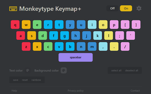 Monkeytype Keymap :: Customise Monkeytype's on-screen keyboard.