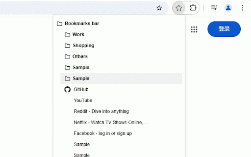 QuickBookmarks :: Quick Bookmark Manager: Click the toolbar icon to open your bookmarks instantly and access websites faster than ever!