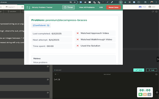 Structy Problem Tracker :: Track your Structy problem solving progress with ratings and notes