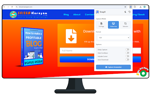 SnapX - The Ultimate Screenshot Tool :: A fast and efficient screen capture extension. Instantly capture full pages, visible areas, or selected regions with a single click!