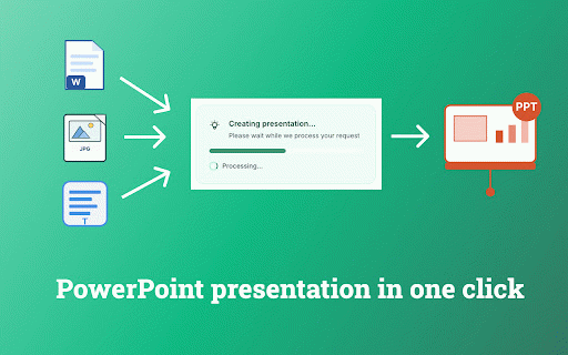 Preza - AI Presentation Maker :: This AI Presentation Maker extension is a fast AI PowerPoint generator that turns text, images, and documents into PPT slides.