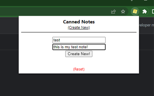 CannedNotes :: Create custom canned notes