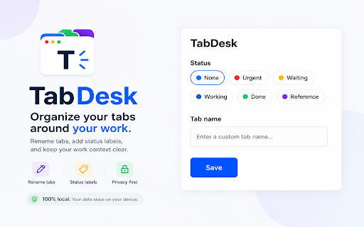 TabDesk :: Your browser, organized around your work.