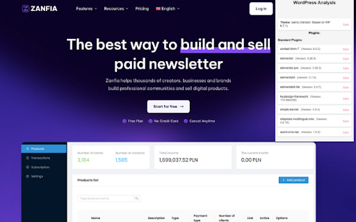 WordPress Theme & Plugin Detector :: Detects and displays the theme and plugins used on WordPress websites in a user-friendly format.