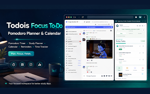 Todois Focus To-Do, Pomodoro Planner & Calendar :: Pomodoro timer, study planner, calendar, reminders, time tracking, tasks, notes, and checklists.