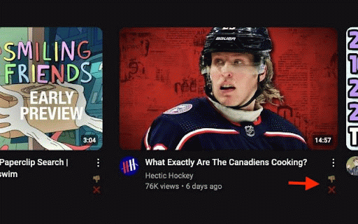 Nah - Youtube Not Interested Button :: Makes the youtube video not interested button easier to click.