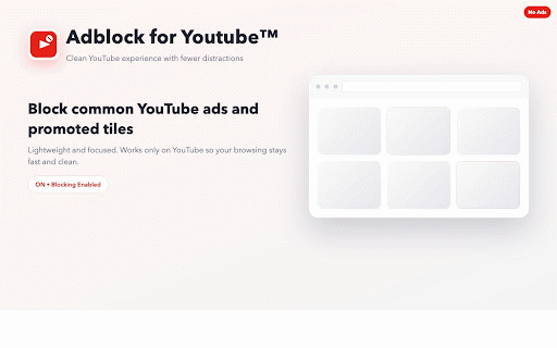 Adblock for Youtube™ :: A simple, neat, and clean Ad Blocker for YouTube.