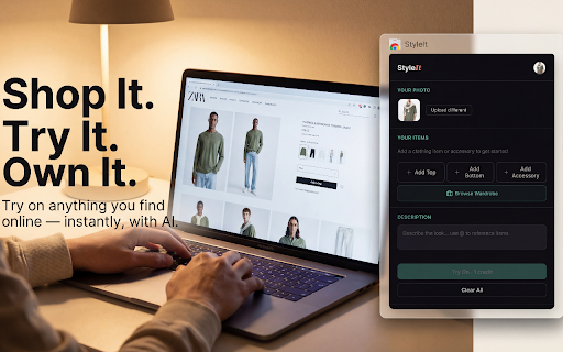 StyleIt - Virtual Try-On :: Try on any outfit before you buy — AI-powered virtual try-on from any online store.
