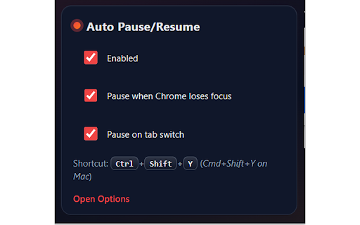 Auto Pause/Resume for YouTube :: Switch away → auto-pause YouTube. Come back → auto-resume (only if it was playing). Handles watch/shorts/embeds.