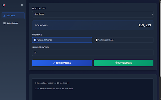MatchFetch :: Analyze your DNA matches using data from your Ancestry.com account.