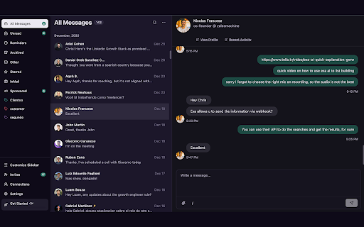 Linbox :: LinkedIn Inbox Reimagined - Organize your LinkedIn messages with elegance