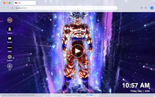 Goku Ultra Instinct Cosmic Aura Live Wallpaper :: Transform your new tab with Goku's Ultra Instinct cosmic aura in stunning HD live wallpaper. Elevate your browsing experience!