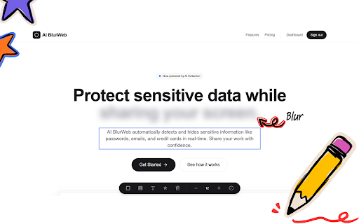 Ai BlurWeb | Instant Screen & Image Blur for Chrome :: Auto-blur sensitive fields and maintain screenshot privacy.