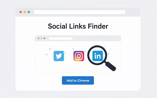 Social Links Finder :: Browser extension to find and display social media links on web pages