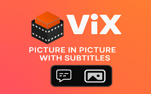 ViX: Picture in Picture with Subtitles :: Extension to watch ViX in Picture in Picture mode. Enables a separate floating window to enjoy your favorite video content.