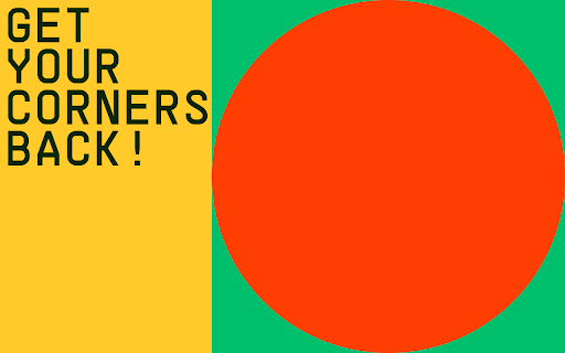 No Border Radius :: Removes border radius from all elements on all websites.