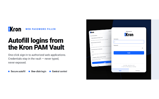 Kron Web Password Filler :: Fills web login forms with credentials from your Kron PAM Password Vault.