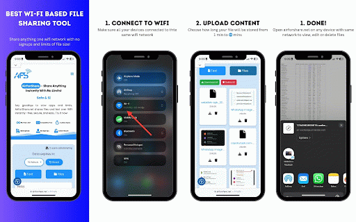 AirForShare - Share Files & Text Instantly, No Signup & Limits! :: Share text and files instantly across devices on the same Wi-Fi network, just like AirForShare.