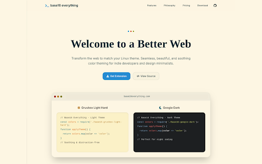 Base16 Everything :: Convert any website to base16 color schemes with smooth transitions