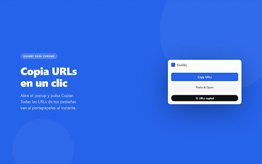 Grabby — Copy All URLs & Open from Clipboard :: Copy all tab URLs in one click — or paste a list of URLs and open them all as tabs. The two-way URL tool for Chrome.