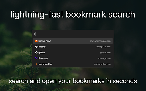 Yami - Bookmark Launcher :: A fast and lightweight extension that helps you find and open bookmarks instantly - right from your keyboard.