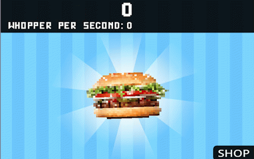 Whopper Clicker :: Enjoy the Whopper Сlicker Game offline in a handy popup, no internet needed!