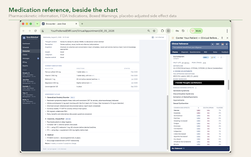 Center Your Patient — Clinical Reference :: Clinical reference for telehealth behavioral-health providers: medications, screening tools, MSE, diagnostic criteria and consent.
