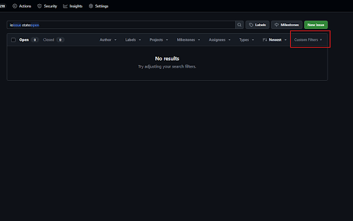 GitHub Custom Filters :: Custom filters for GitHub issues/PRs and branch favorites with quick access