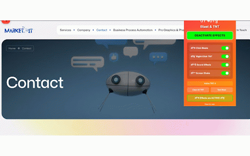 Cursor Blast & TNT Bomb :: Click for blast effects, right-click for TNT bombs with 2-second timer!