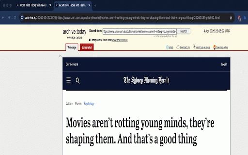 Archive.is Quick View :: Quickly view the current page on archive.is.